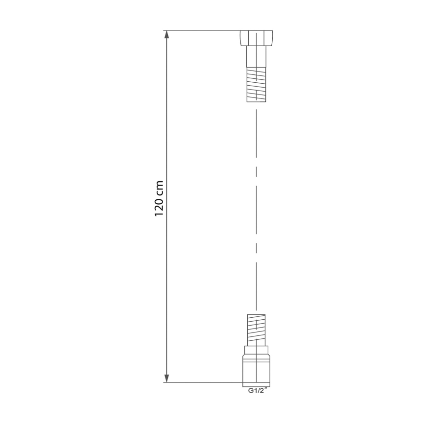 Sapho - Tuš crevo SOFTFLEX 120 cm, metalno-srebrne boje