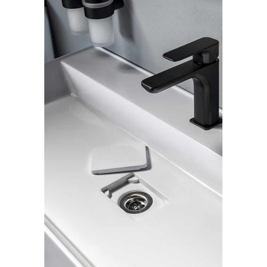 Sapho - Umivaonik na ploču GODIVA 68x44 cm mermer/bela