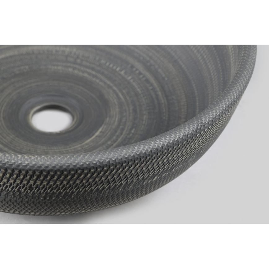 Sapho - Umivaonik na radnu ploču PRIORI Ø 41 cm keramika/siva