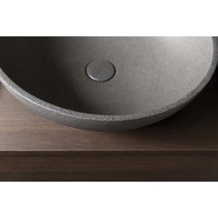 Sapho - Umivaonik na radnu ploču TURF, prečnik 44 cm, beton/crni granit