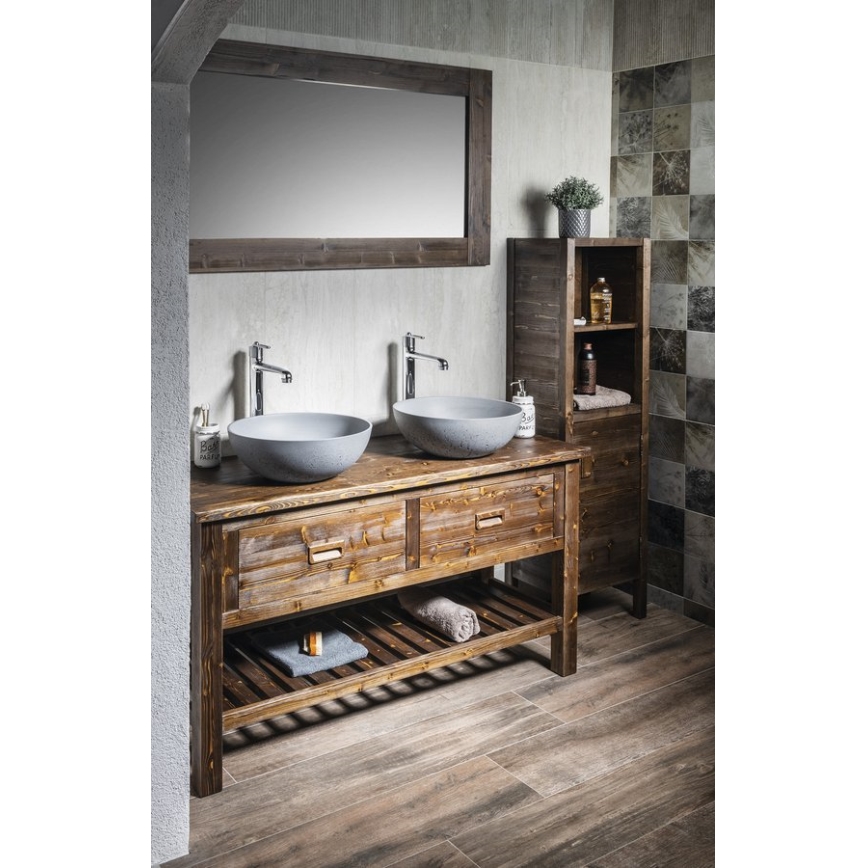 Sapho - Umivaonik za ploču FORMIGO Ø 39 cm beton/matna siva