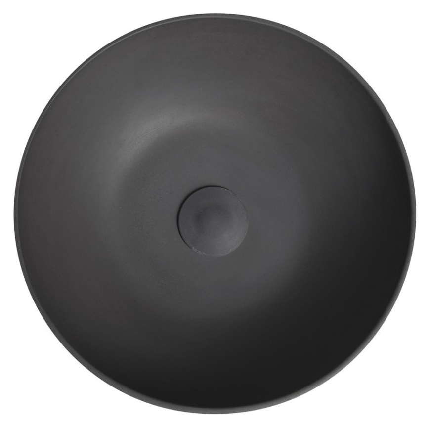 Sapho - Umivaonik za postavljanje na ploču FORMIGO, prečnik 39 cm, beton/antracit