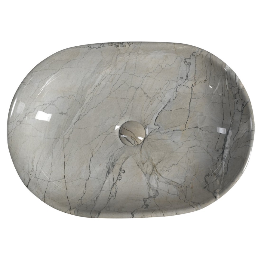 Sapho - umivaonik za radnu ploču DALMA 59x42 cm keramika/siva