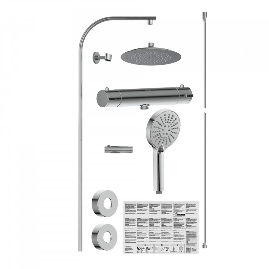 Schütte 60046 - Tuš set sa termostatskom baterijom MADURA FRESH, sjajni hrom