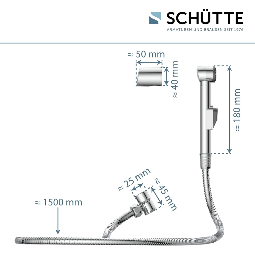 Schütte 78016 - Tuš za umivaonik, sjajni hrom