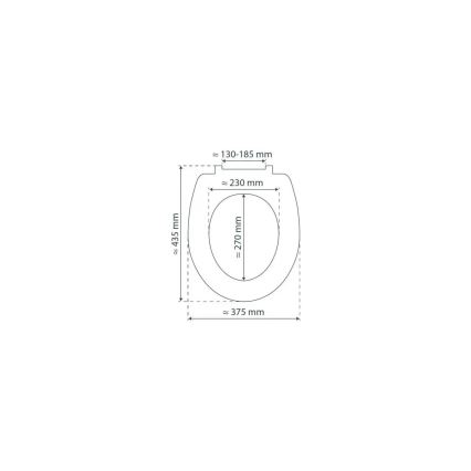 Schütte 80104 - WC daska SPIRIT ANTRACIT, SoftClose prigušiva, MDF ploča