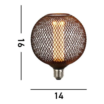 Searchlight - LED prigušiva dekorativna sijalica WIRE MESH E27/4,5W/230V 2700K