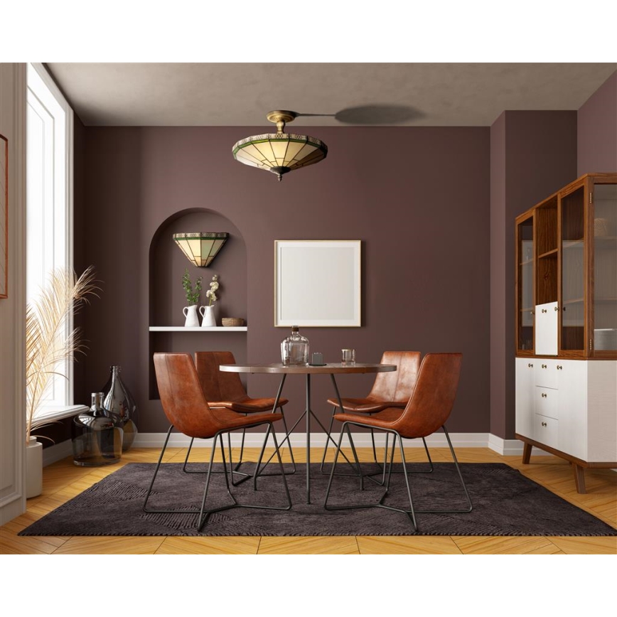 Searchlight - Tiffany plafonski luster NEW YORK 2xE14/40W/230V