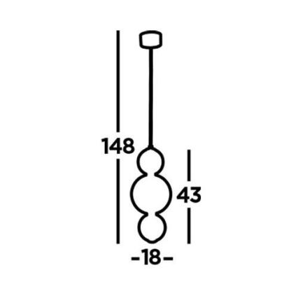 Searchlight - LED luster na sajli SNOWBALL LED/18W/230V