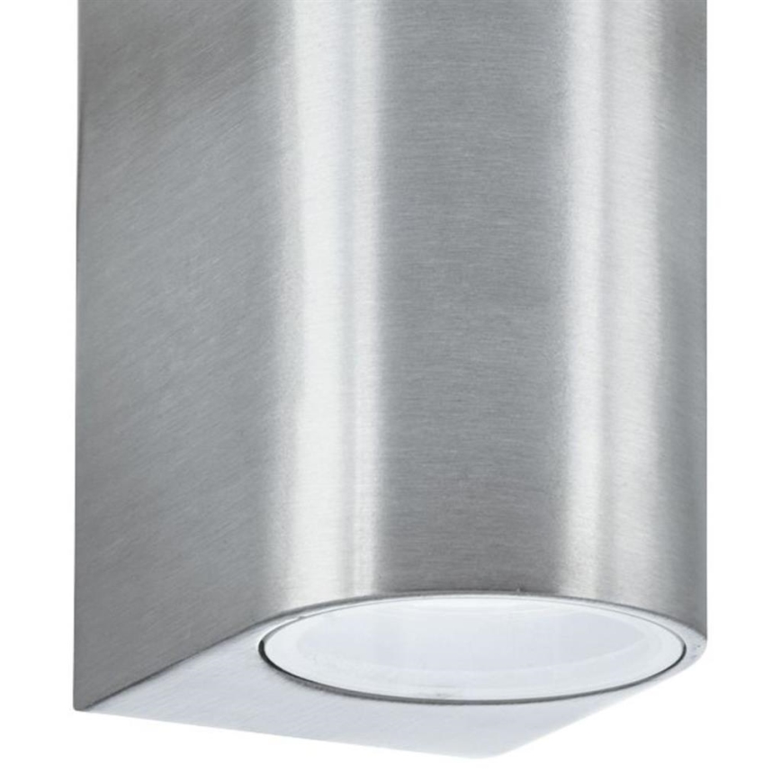 Searchlight - Spoljno zidno svetlo LEDO 2xGU10/6W/230V IP44 srebrna