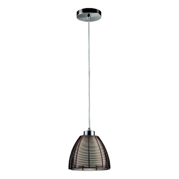 Searchlight - Luster na sajli 1xE27/60W/230V Ø 19 cm, braon