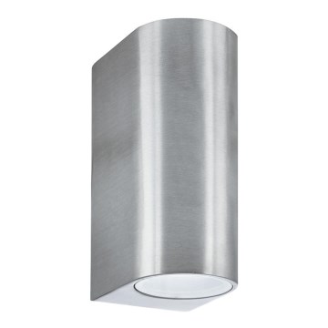 Searchlight - Spoljno zidno svetlo LEDO 2xGU10/6W/230V IP44 srebrna