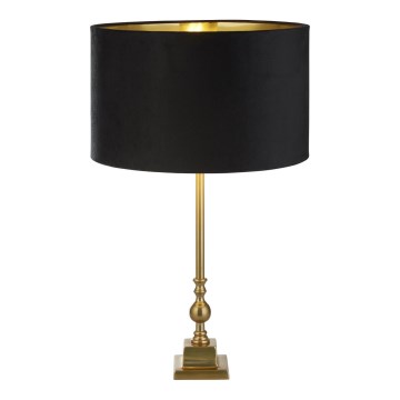 Searchlight - Stona lampa WHITBY 1xE27/10W/230V crna/zlatna