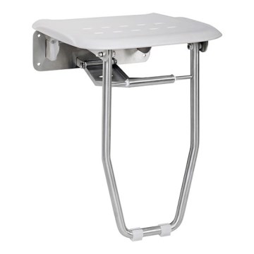 Sedište za tuš 35x43,3 cm srebrno/belo