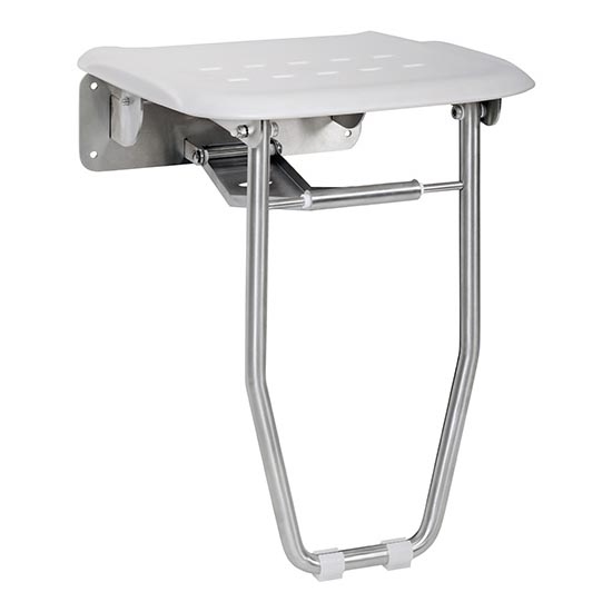 Sedište za tuš 35x43,3 cm srebrno/belo