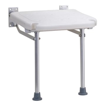 Sedište za tuš 40x43 cm srebrno/belo