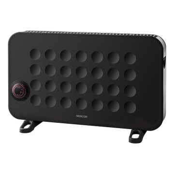 Sencor - Električni direktni grejač/konvektor 750/1250/2000W/230V termostat IP24 crna