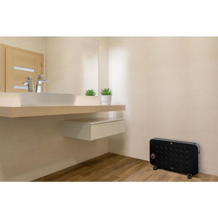 Sencor - Električni direktni grejač/konvektor 750/1250/2000W/230V termostat IP24 crna