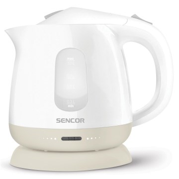 Sencor - Električno kuvalo za vodu 1 l 1100 W/230 V belo/bež