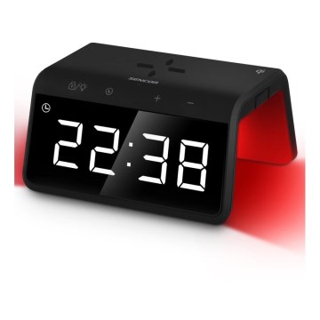 Sencor - LED RGB budilnik sa bežičnim punjenjem 10W/1xCR2032