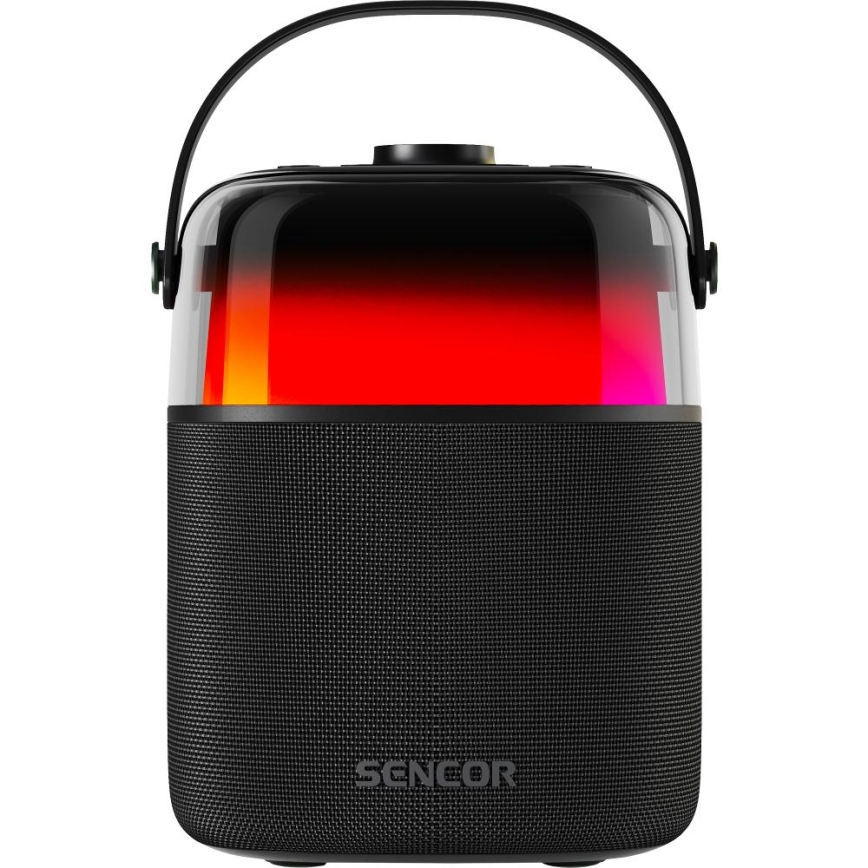 Sencor - LED RGB zvučnik sa bežičnim mikrofonima 35W 8000 mAh + 2x 1800 mAh IPX5 crna