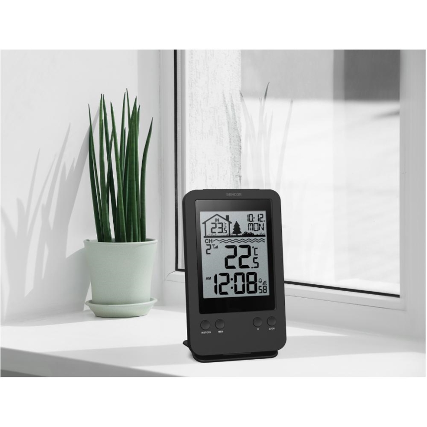 Sencor - Merna stanica sa bežičnim plivajućim senzorom za bazen 2xAA + 2xAA IPX7