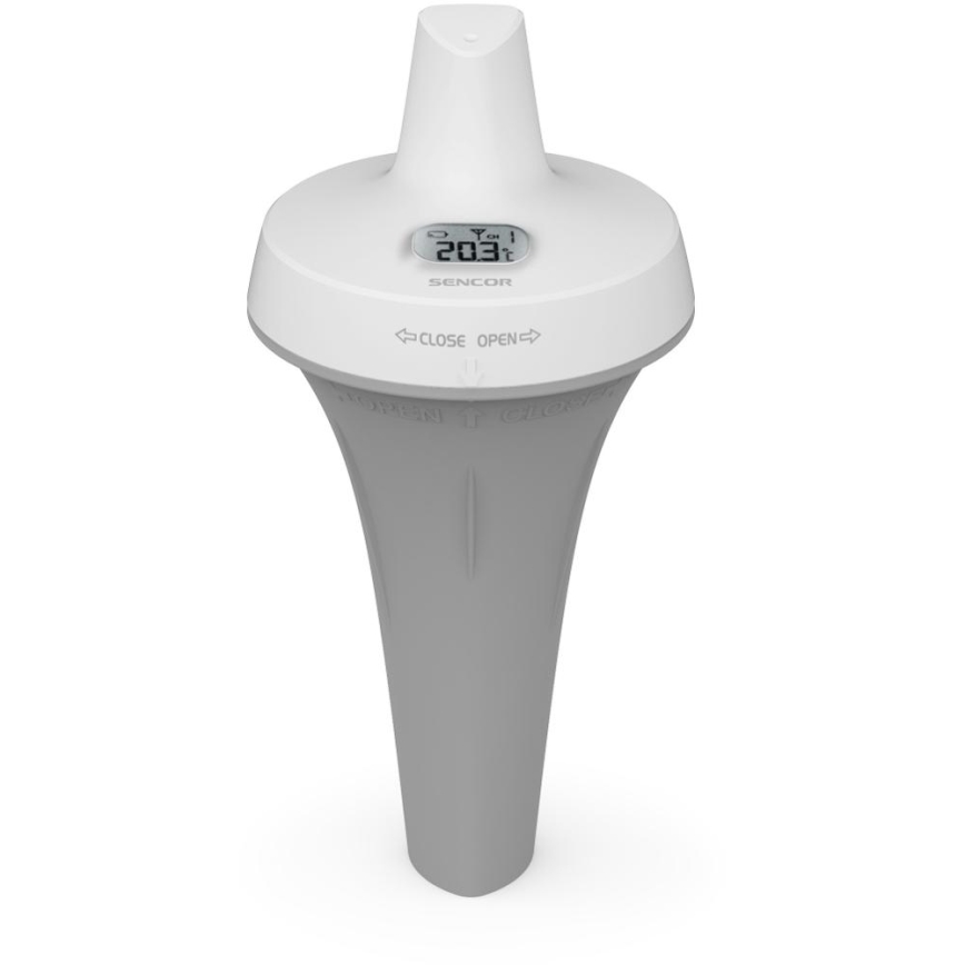 Sencor - Merna stanica sa bežičnim plivajućim senzorom za bazen 2xAA + 2xAA IPX7