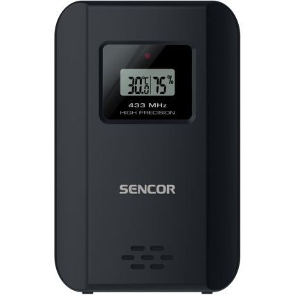 Sencor - Meteostanica sa LCD displejem u boji i budilnikom 3xAAA + 2x AA crna