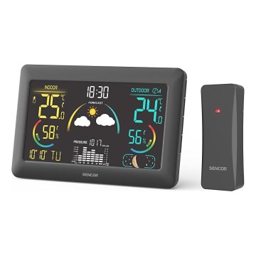 Sencor - Meteostanica sa LCD displejem u boji i budilnikom, napajanje 5V, 3xAA + 2xAA