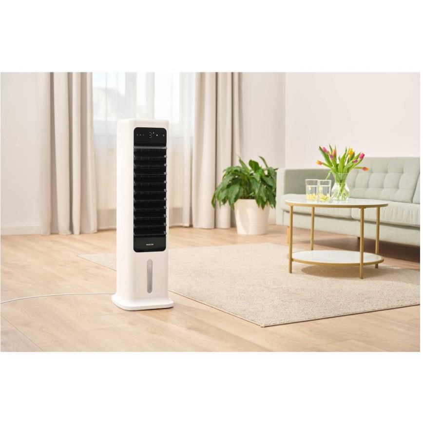 Sencor - Pametni prenosni rashladivač vazduha 60W/230V Wi‑Fi beo + daljinski upravljač