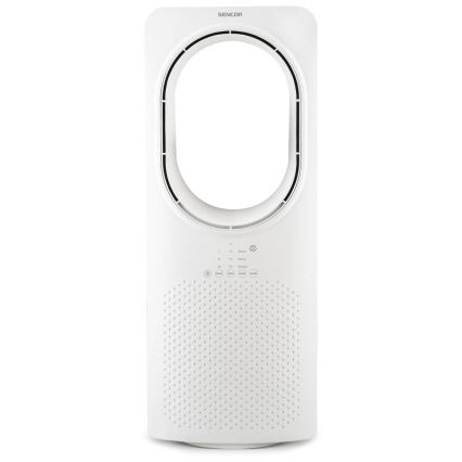Sencor - Podni bezlopatni ventilator 50W/230V beli + daljinski upravljač