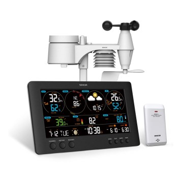 Sencor - Profesionalna meteorološka stanica sa LCD ekranom u boji 5V/1xCR2032 + 3xAA Wi-Fi