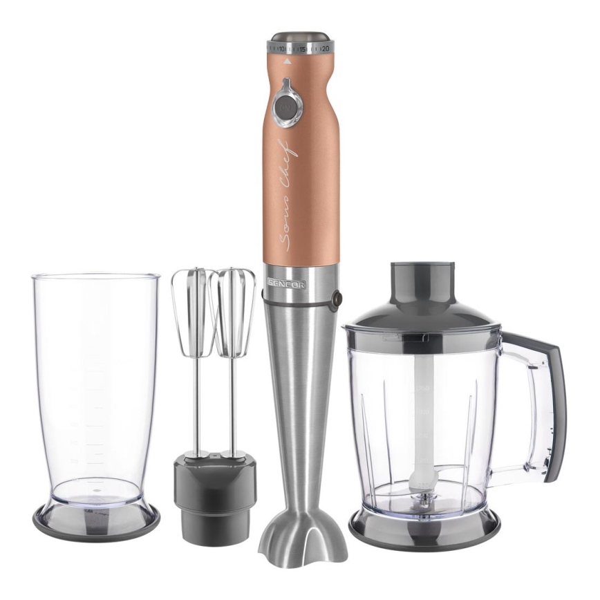 Sencor - Štapni mikser 4u1 1200W/230V inox/bakarna