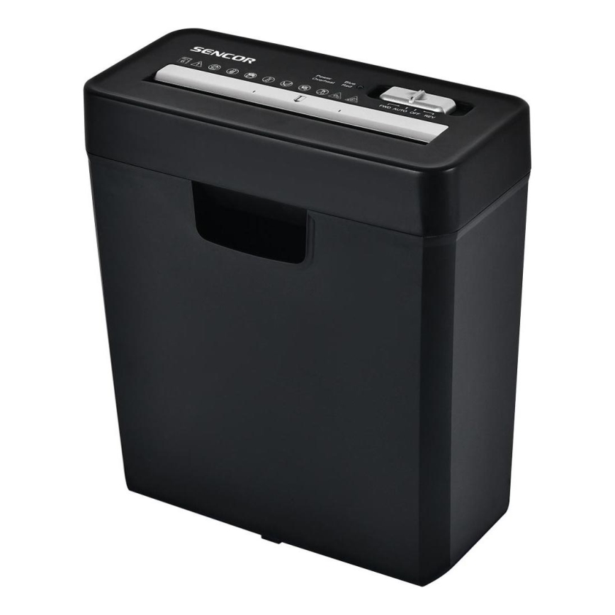 Sencor - Uništavač papira A4 zapremina 10 l 190W/230V crna