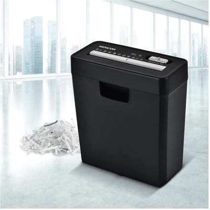 Sencor - Uništavač papira A4 zapremina 10 l 190W/230V crna