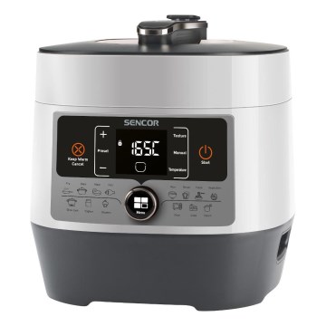 Sencor - Višenamenski električni ekspres lonac 5,5 l 1000W/230V bela/crna