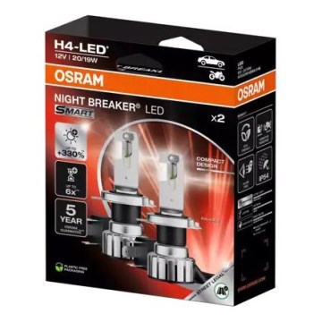 Set 2x LED auto sijalice NIGHT BREAKER H4 P43t/20/19W/12V - Osram