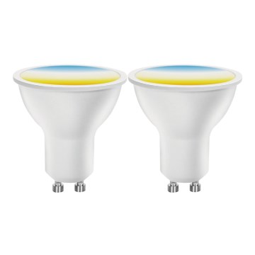 SET 2x LED prigušiva sijalica MESH Smart GU10/6,5W/230V 2700-6500K + daljinski upravljač - Aigostar