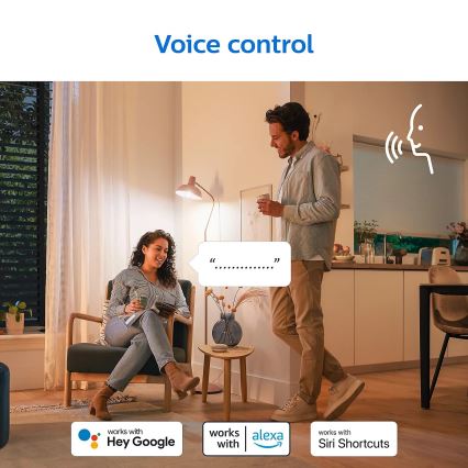 SET 2x LED prigušiva sijalica Philips A60 E27/8W/230V Wi-Fi
