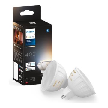SET 2x LED prigušiva sijalica Philips Hue White Ambiance GU5,3/MR16/5,1W/12V 2200-6500K