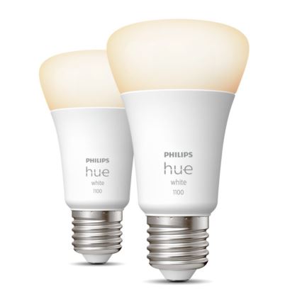 SET 2x LED prigušiva sijalica Philips Hue WHITE E27/9,5W/230V 2700K