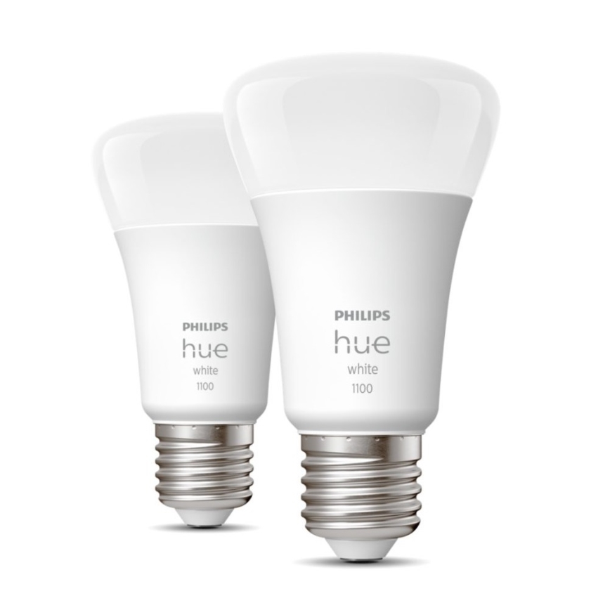 SET 2x LED prigušiva sijalica Philips Hue WHITE E27/9,5W/230V 2700K