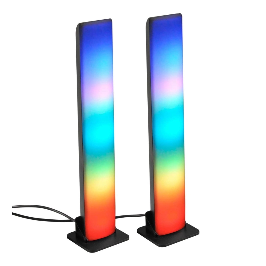 Set 2x LED RGB prigušiva stona lampa GAMER LED/5W/5V + daljinski upravljač