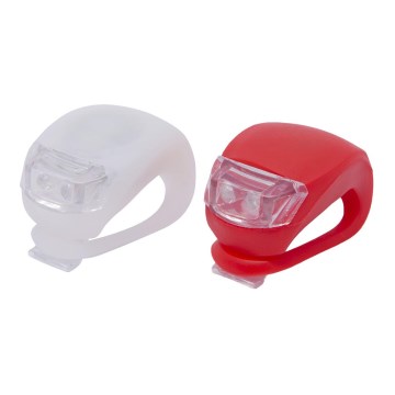 SET 2x LED svetla za bicikl/1xCR2032 IP44 crvena/bela
