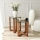 SET 2x pristavni stočić AMALFI Ø 40 cm smeđa/prozirna