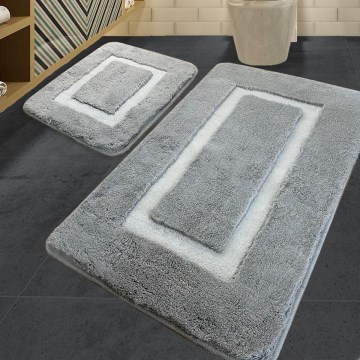 SET 2x prostirke za kupatilo 60/100 cm siva