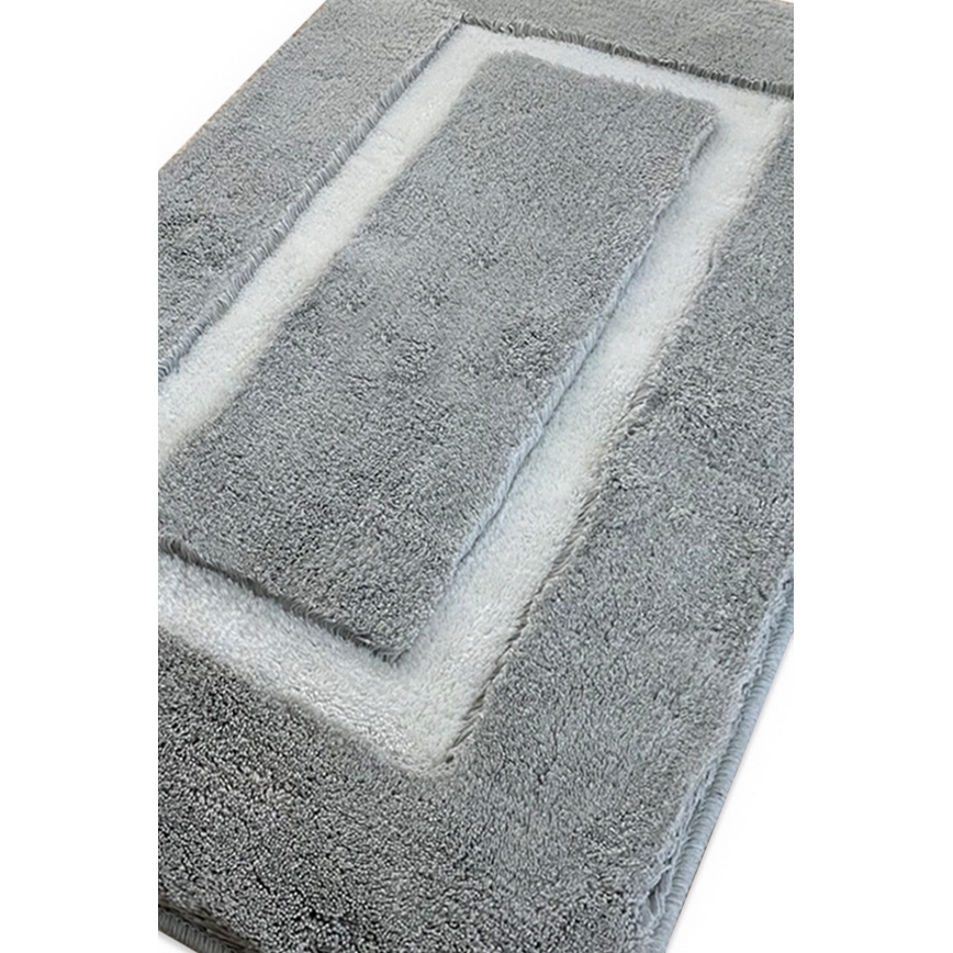 SET 2x prostirke za kupatilo 60/100 cm siva