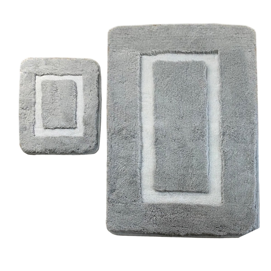 SET 2x prostirke za kupatilo 60/100 cm siva