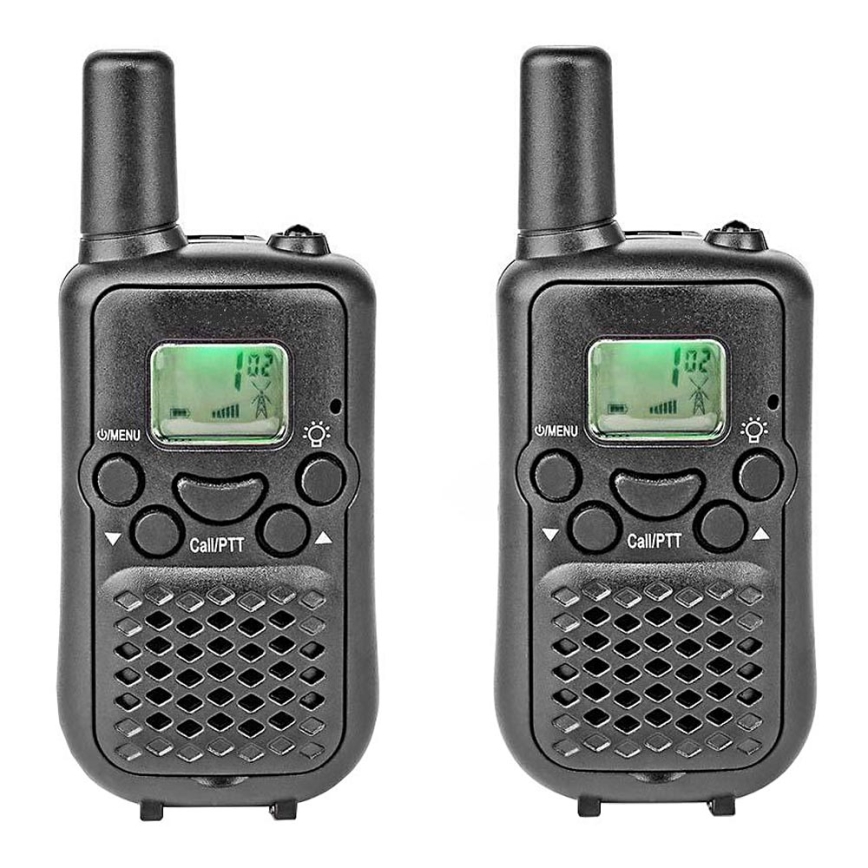 Set 2x Voki-toki sa LED svetlom 3xAAA domet 5 km