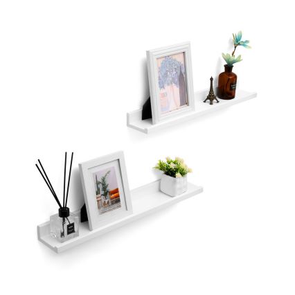 Set 2x zidne police SHELFY, bele